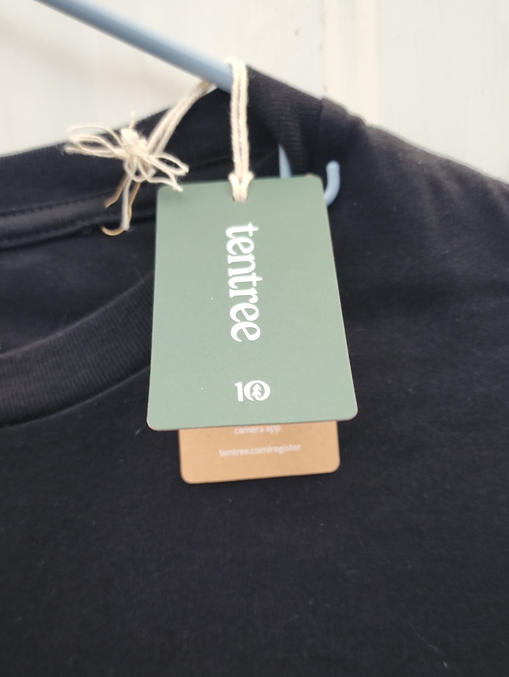 Tentree Organic Cotton Keep It Clean Black Graphic T-Shirt - Womens Large New - Picture 3 of 4